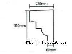产品分解图型 - 檐口线，型号：SX311-YK-3，规格：230x310mm(3) - 六盘水三象EPS建材 lps.sx311.cc