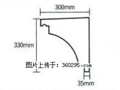 产品分解图型 - 檐口线，型号：SX311-YK-2，规格：300x330mm(2) - 六盘水三象EPS建材 lps.sx311.cc